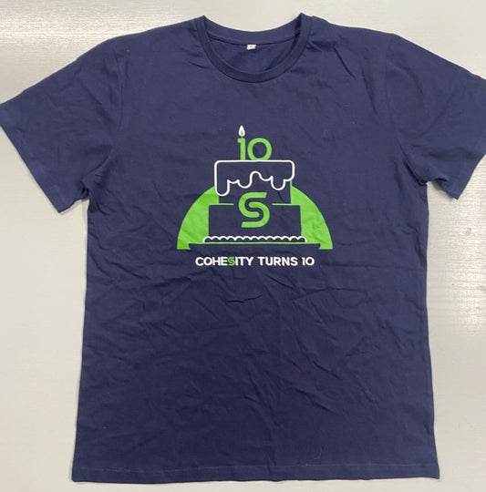 Cohesity 10th Year Birthday T-Shirt - XL